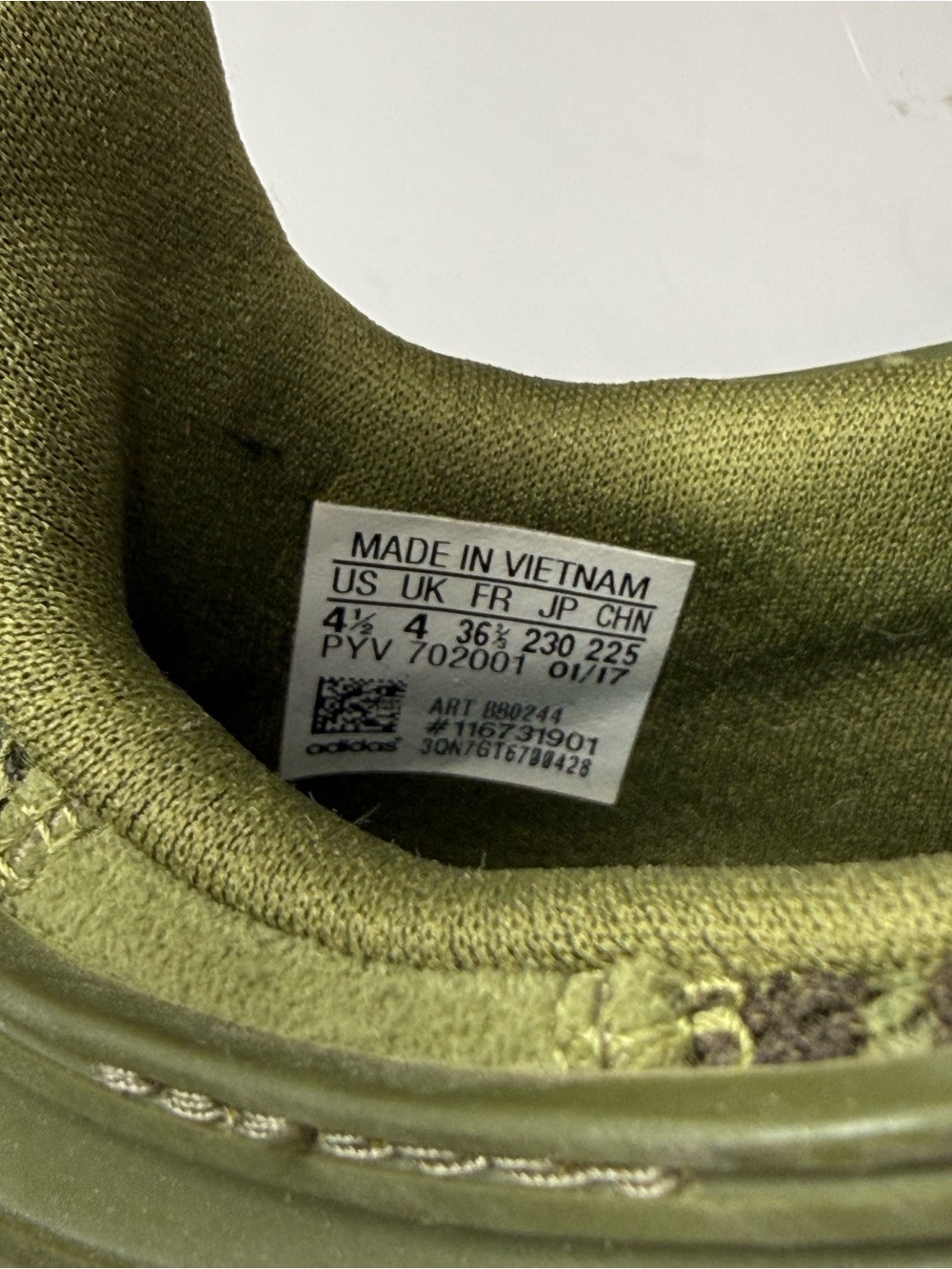 adidas Olive Green Athletic Shoe - Picture 6 of 6